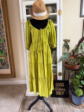 Women’s Lime Green Midi Dress